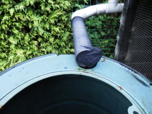 Regenpijp. Zelf water opvangen