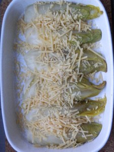 Zelfgesteelde witlof met kaas