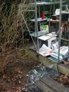 Glasschade door de storm